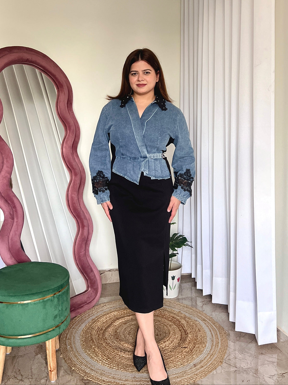 Original Imported Designer Soft Denim Dress