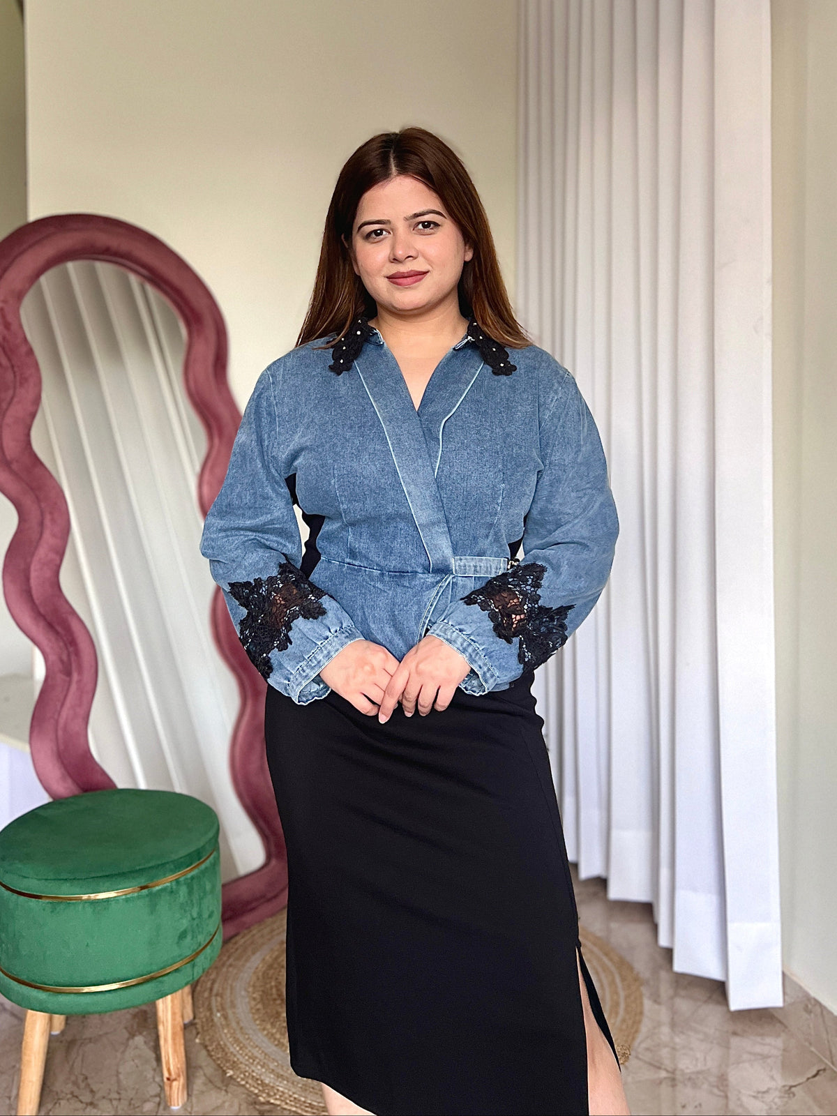 Original Imported Designer Soft Denim Dress
