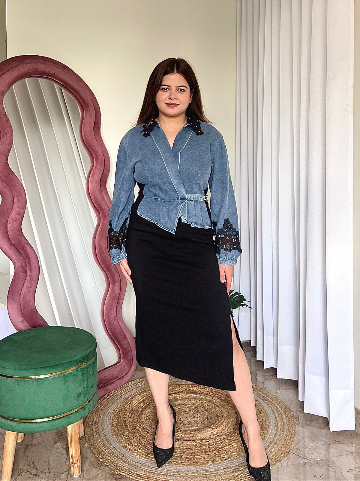 Original Imported Designer Soft Denim Dress