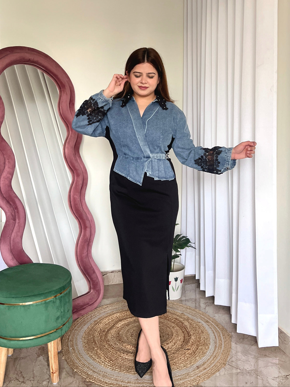 Original Imported Designer Soft Denim Dress