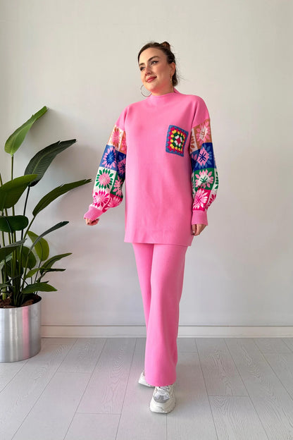 Imported Luxe Winter Knitted Co-ord Set With Pocket