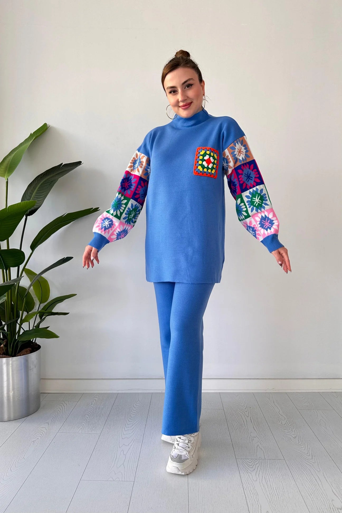 Imported Luxe Winter Knitted Co-ord Set With Pocket