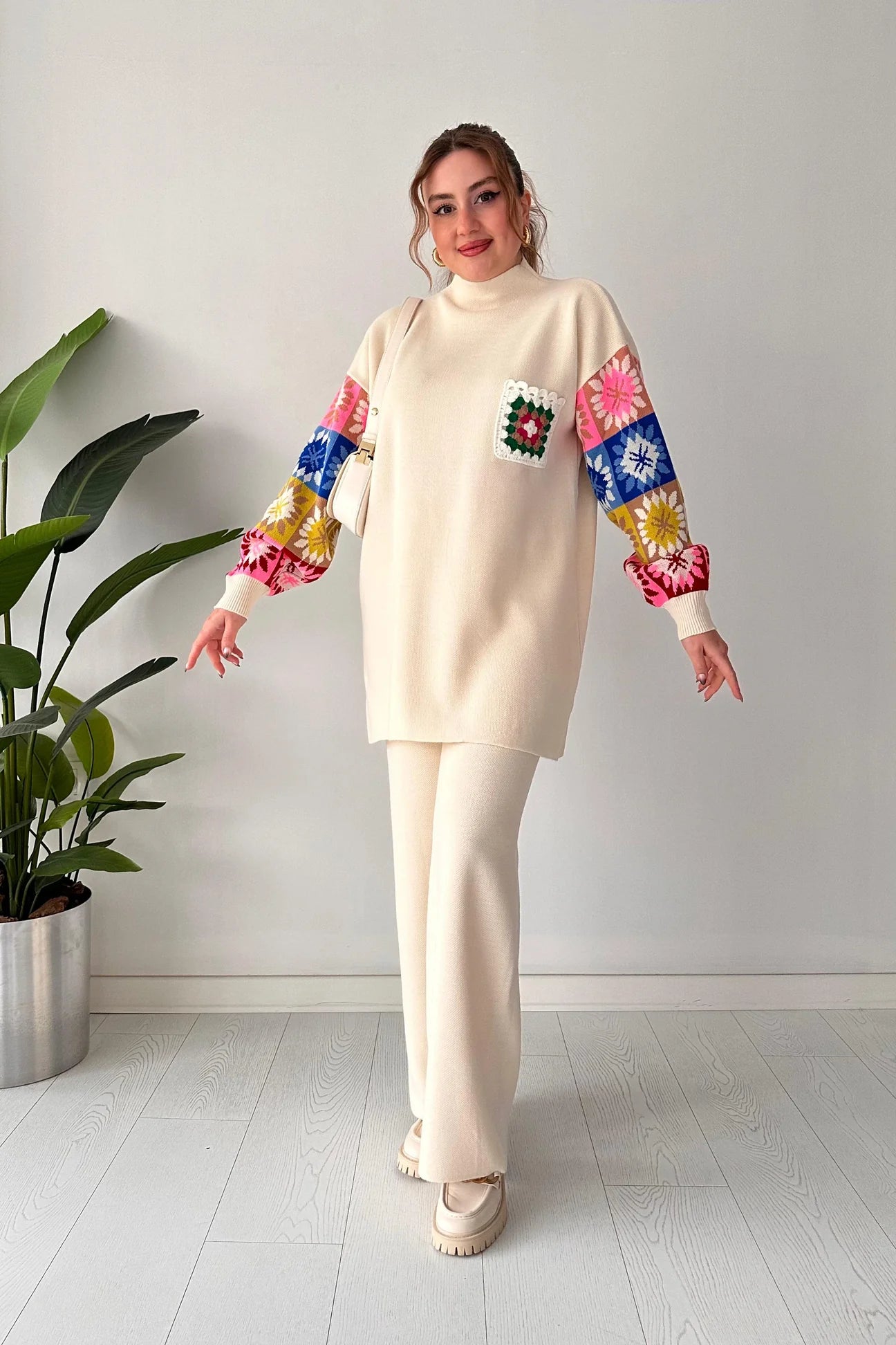 Imported Luxe Winter Knitted Co-ord Set With Pocket