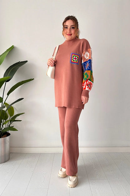 Imported Luxe Winter Knitted Co-ord Set With Pocket