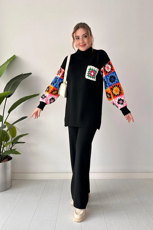 Imported Luxe Winter Knitted Co-ord Set With Pocket