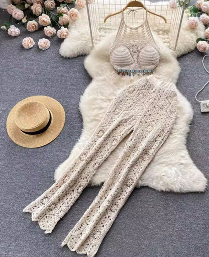 Crochet Beach Wear Coord Set