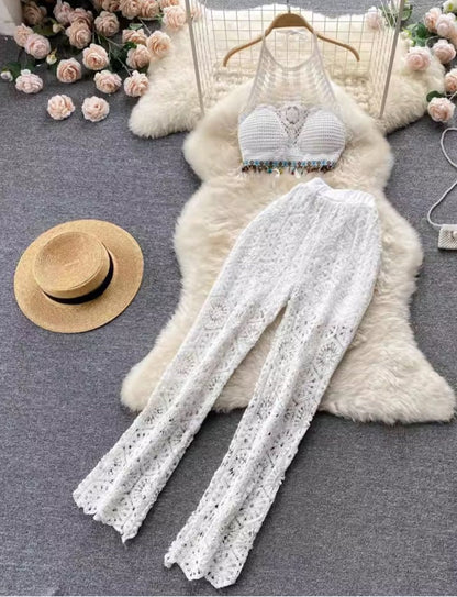 Crochet Beach Wear Coord Set