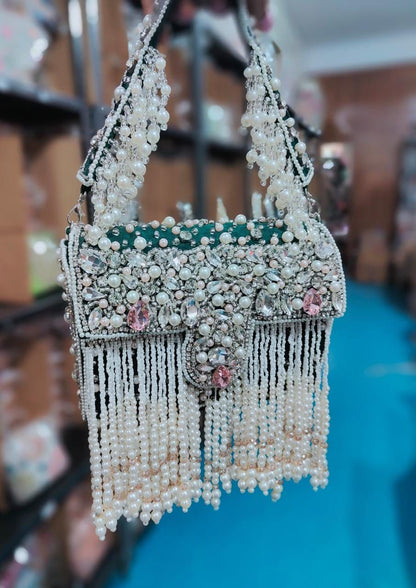 Stones and Pearls Partywear Clutch bag