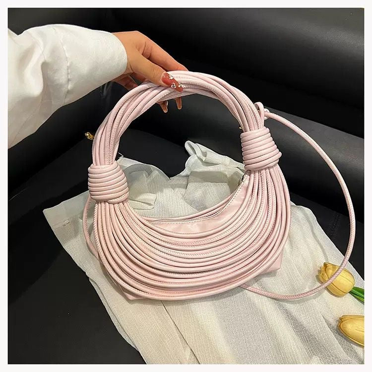 Luxe Woven Knotted Hand Bag