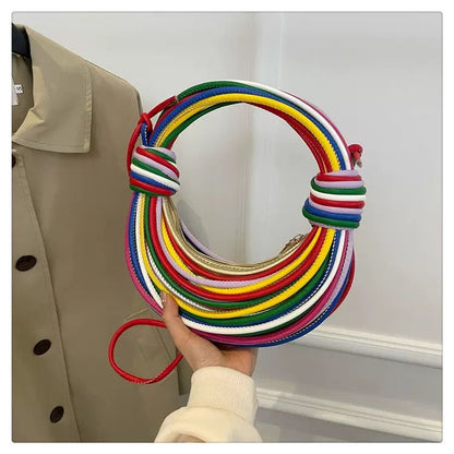 Luxe Woven Knotted Hand Bag