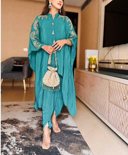Kaftan Co-ord in Premium Crepe with Dhoti