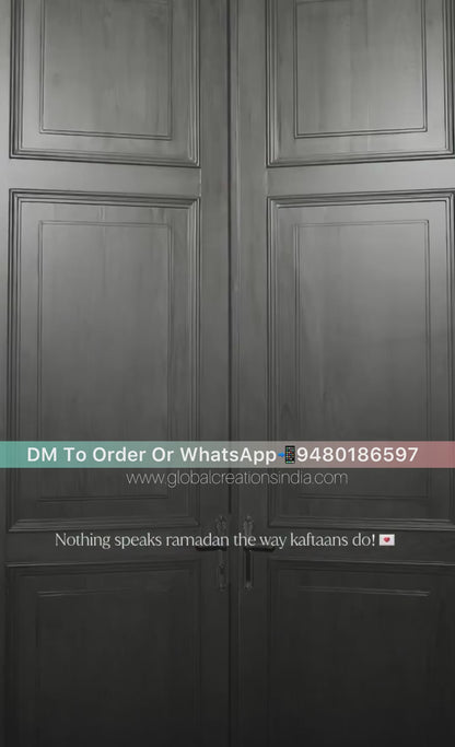 Designer Partywear Pakistani Jalabiya Suit Set/Long Kaftan