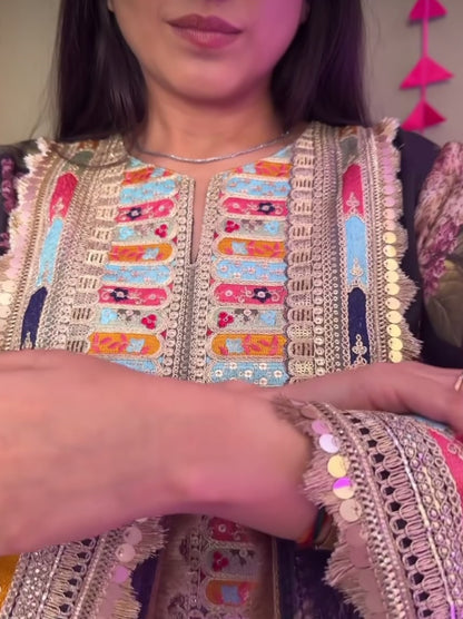 Kareena Kapoor Inspired Pure Crepe Designer Printed Kaftan Dress