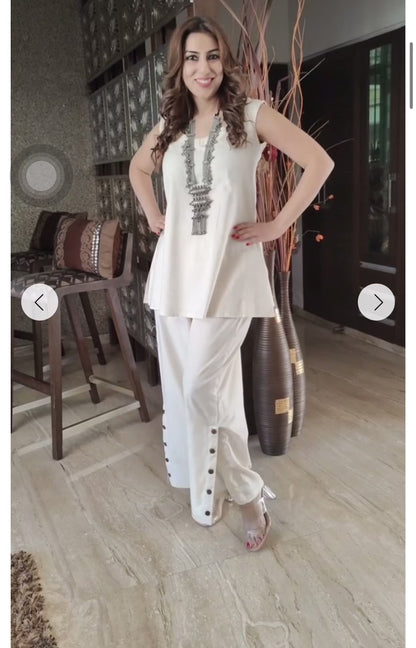 Pure Cotton Designer Indo-Western Coord Set With Jacket