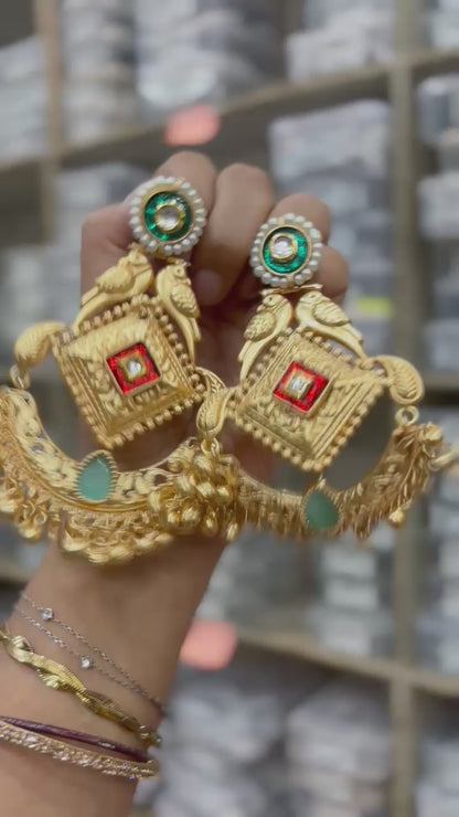 Partywear Designer Brass Base Earrings for Women