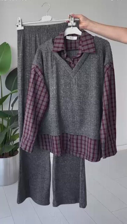 Imported Trendy Stylish Knitted Two pcs Co-ord Set